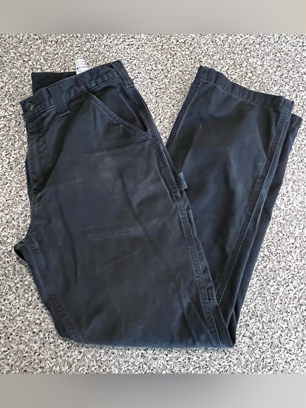Carhartt Black Carpenter Pants Relaxed Fit Mens 34x32